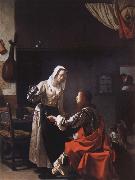 MIERIS, Frans van, the Elder Tavern scene china oil painting reproduction